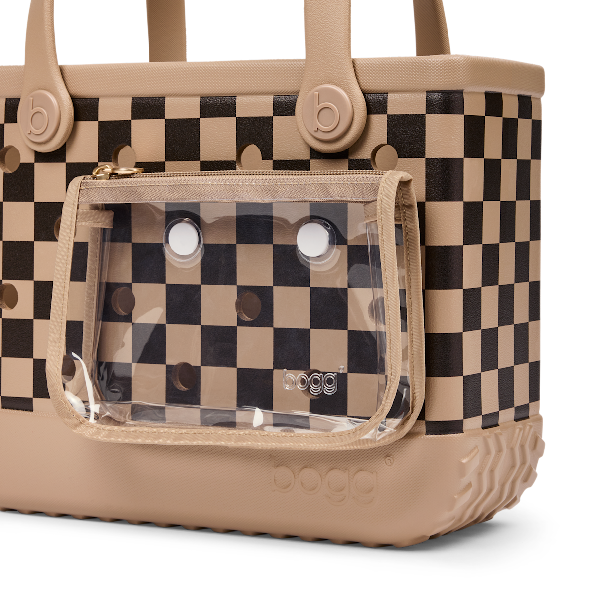 Bitty Bogg Bag - Checkered Camel/ Hot Cocoa