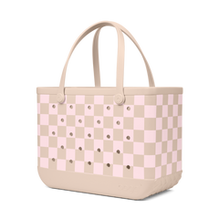 Original Bogg Bag - Checkered Linen/ Pink Marshmallow