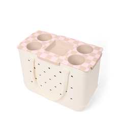 Original Top o' the Bogg to Ya 1.0- Checkered Linen/ Pink Marshmallow