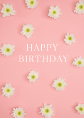 Happy Birthday Flowers Greeting Card