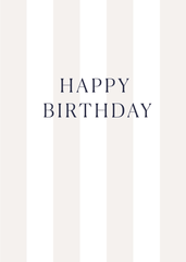 Happy Birthday Stripes Greeting Card