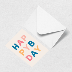 Happy Birthday Letters Greeting Card